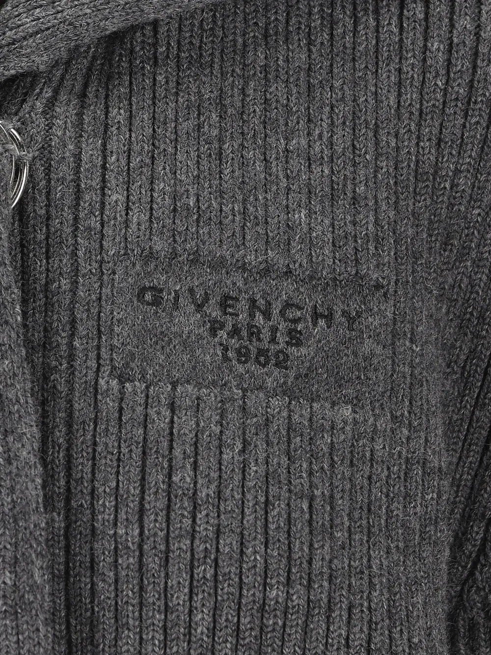 Givenchy Cropped Long Sleeve Knitwear Featuring Buttons In Gray