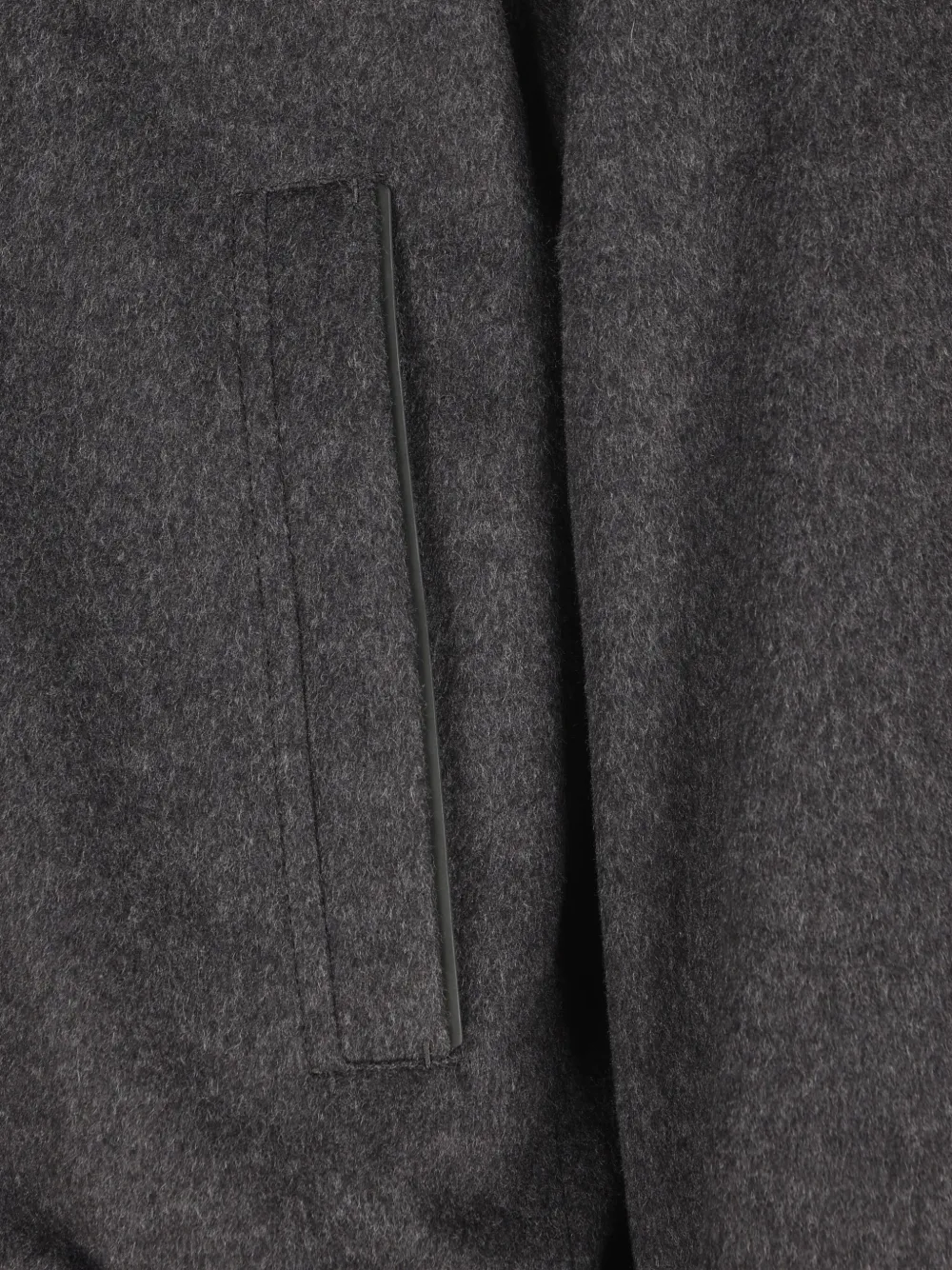 Zegna Jack met hoge hals van wolblend Zwart