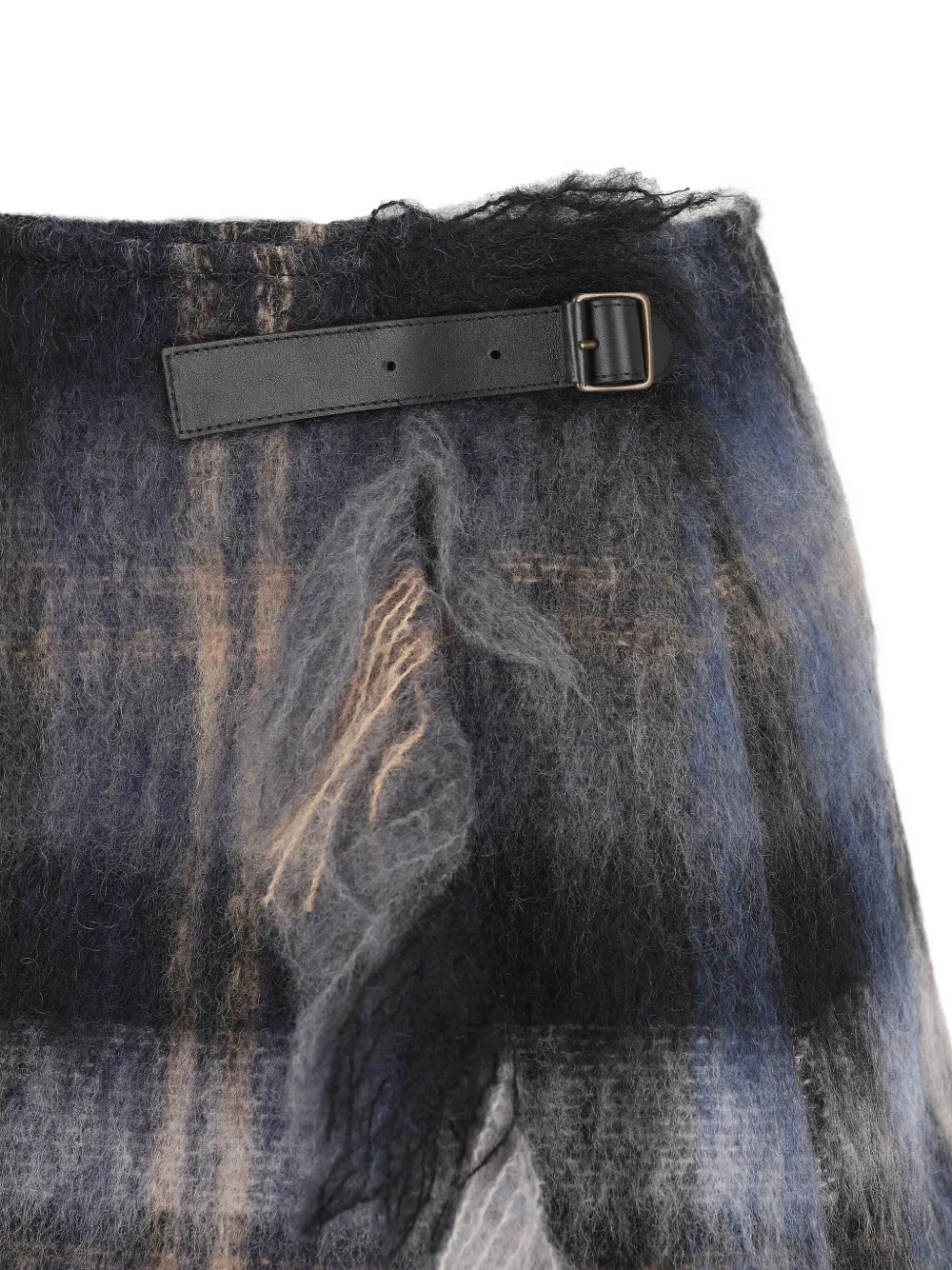 LOEWE Geruite rok met gespdetail Blauw