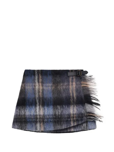 LOEWE Karierter Rock mit Schnallendetail