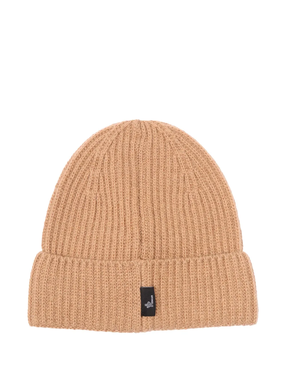 Moncler Grenoble ribbed logo-patch beanie - Beige