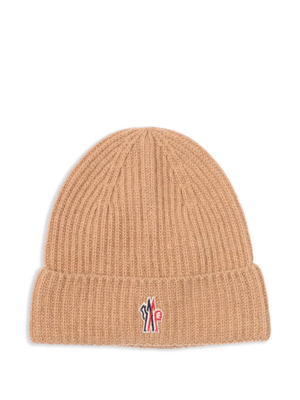 Moncler Grenoble ribbed logo-patch beanie | Neutrals | Image 1