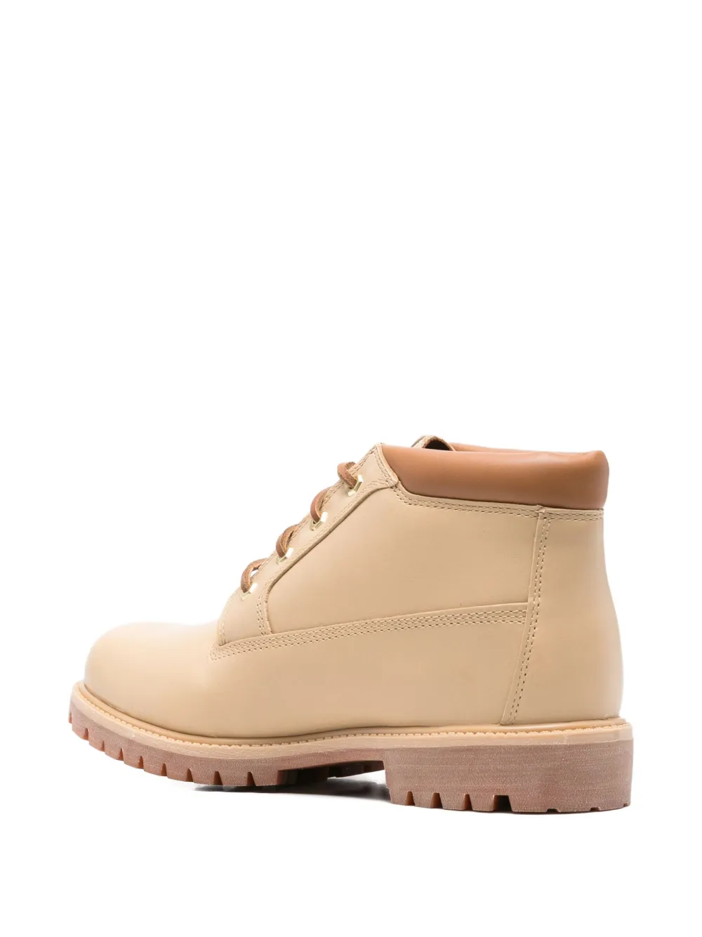 Timberland Leren veterlaarzen Beige