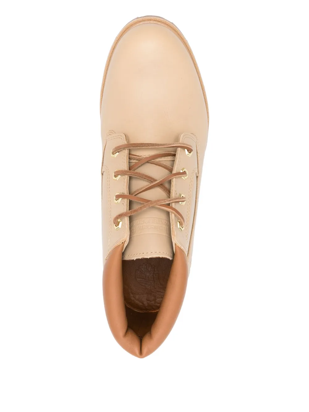 Timberland Leren veterlaarzen Beige