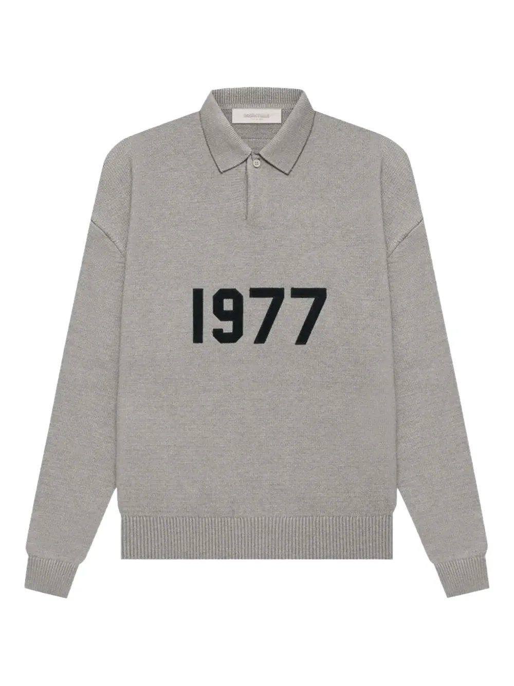 FEAR OF GOD ESSENTIALS long-sleeve polo shirt | Grey | Image 1