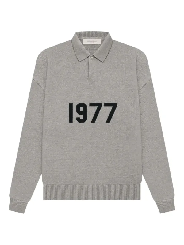 FEAR OF GOD ESSENTIALS ロングスリーブ ポロシャツ | グレー 