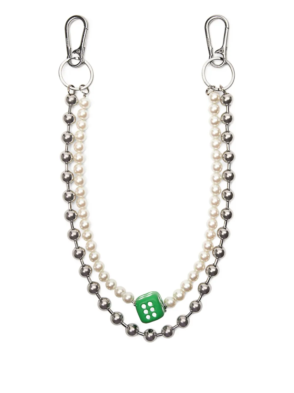 Veert Pearl-embellished Chain In Metallic