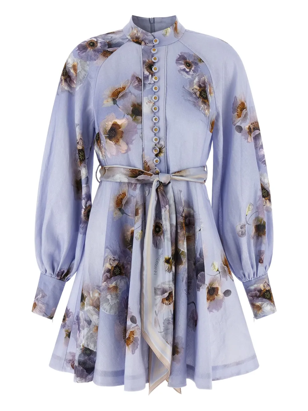 Zimmermann Mini Dress With Buttons Hypnotic In Multi