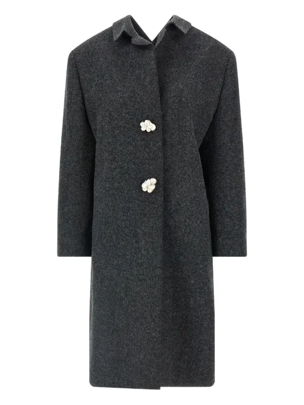 Prada Shetland コート | グレー | FARFETCH JP