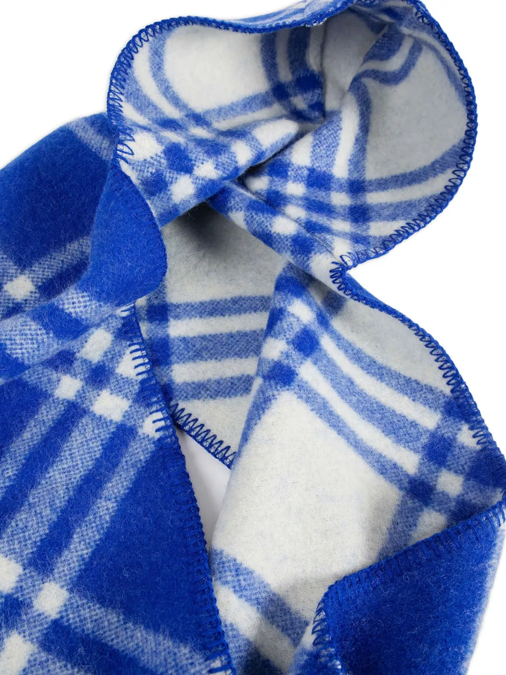 Burberry Geruite sjaal met capuchon Blauw