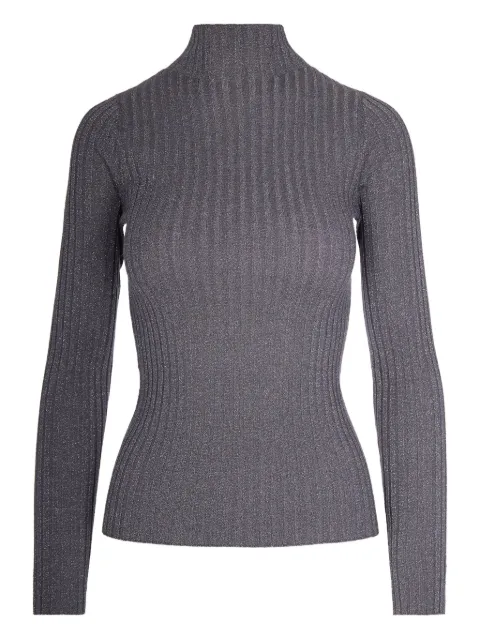 LIU JO ribbed high-neck knitted top