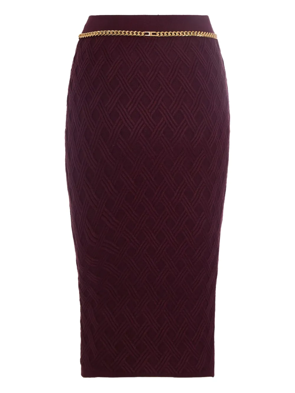Elisabetta Franchi geometric-pattern skirt | Red | Image 1