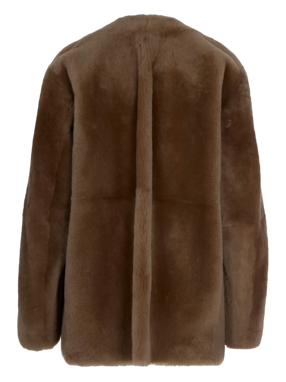 Max Mara Cappotto Melfi In Montone In Brown