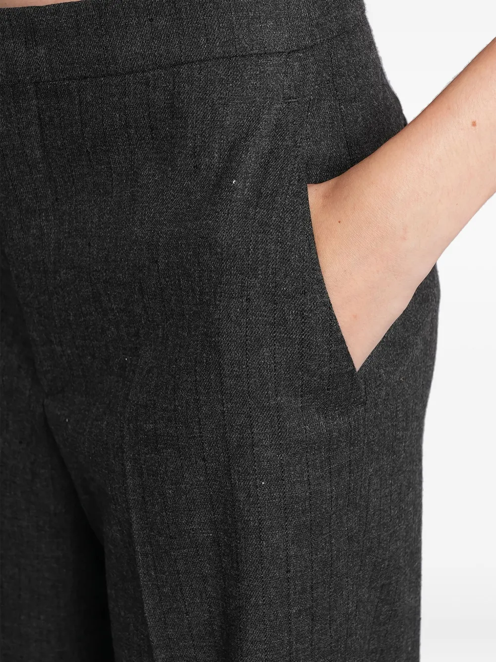 Tagliatore Broek met visgraatpatroon Grijs