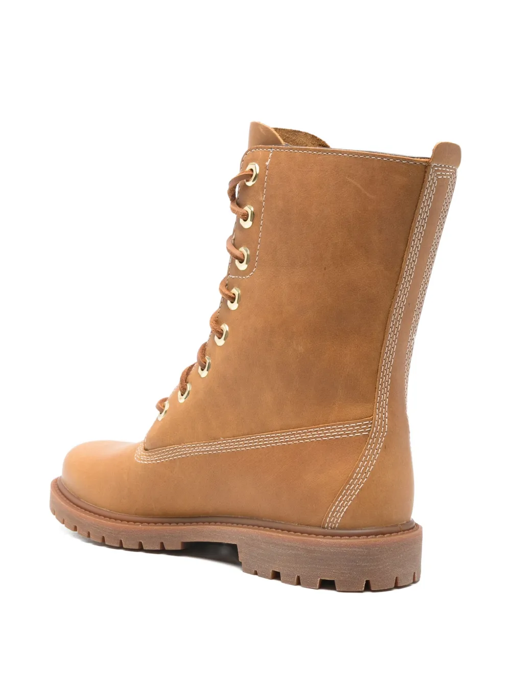Timberland Lace-up Logo-embossed Boots In Brown