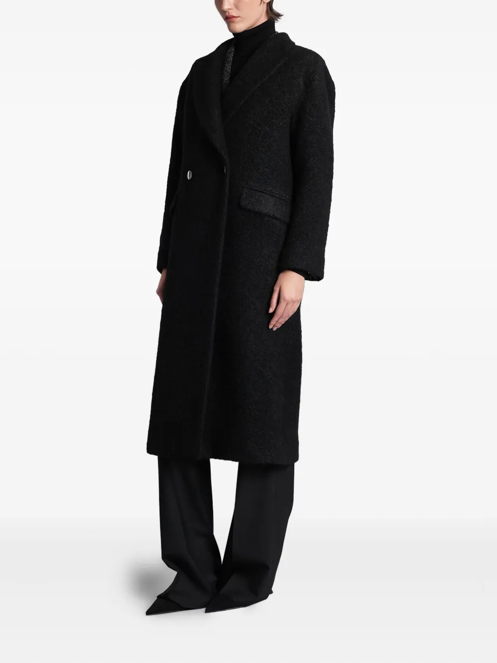 Tagliatore Double-breasted Coat In Black
