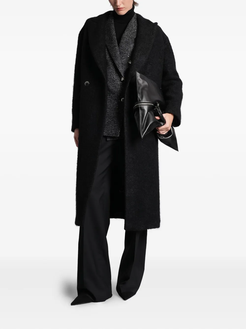 Tagliatore Double-breasted Coat In Black