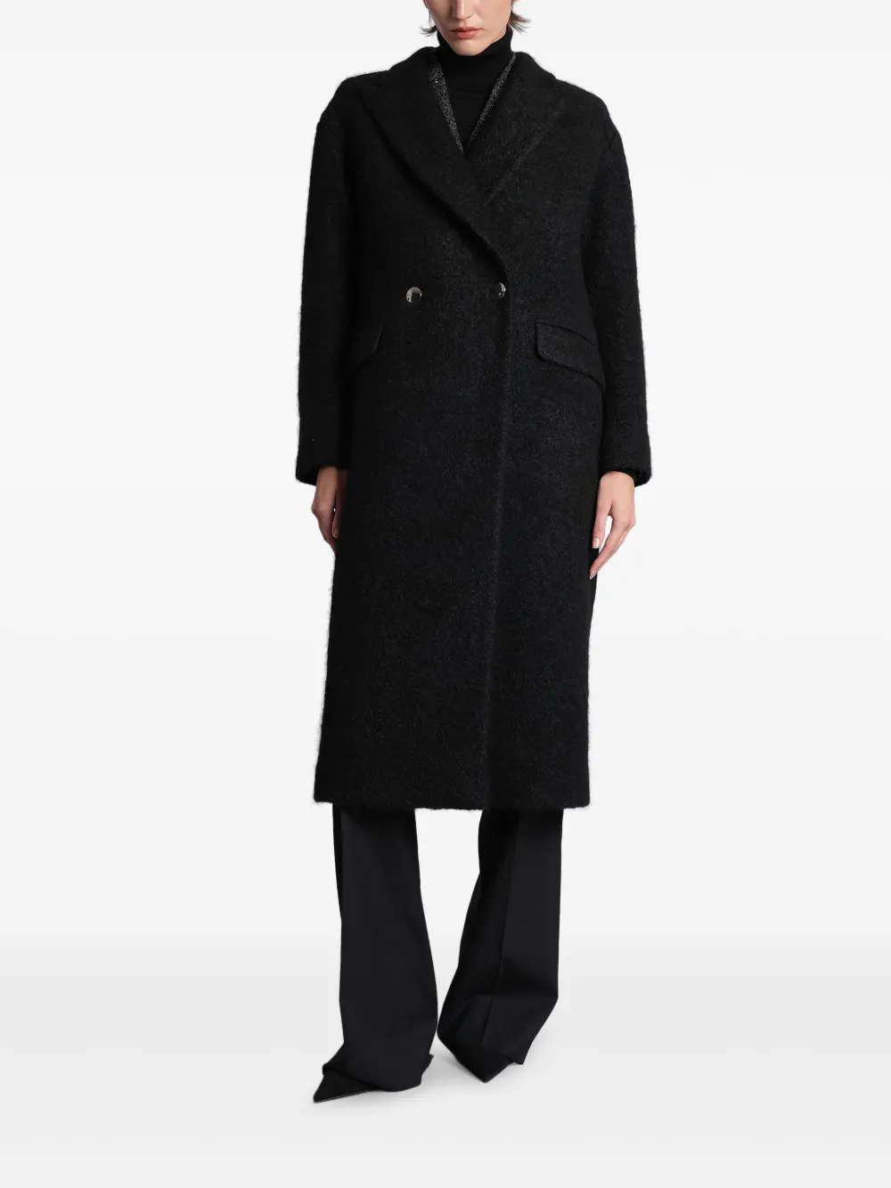 Tagliatore double-breasted coat | Black | Image 1