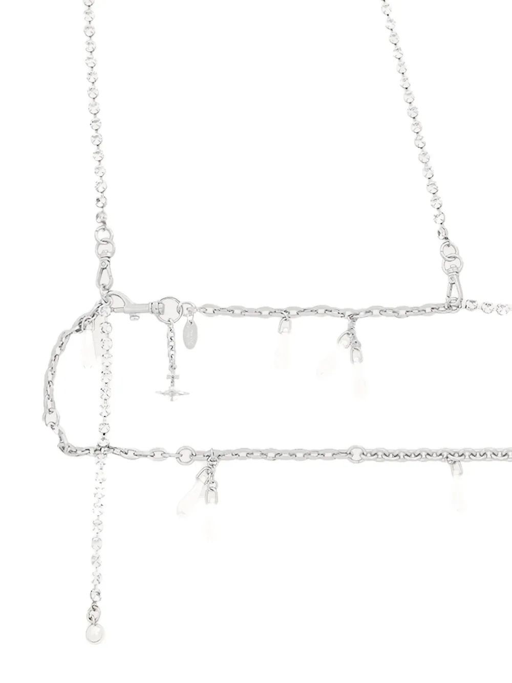 Vivienne Westwood Riem met gebroken ketting en diamant - Grijs