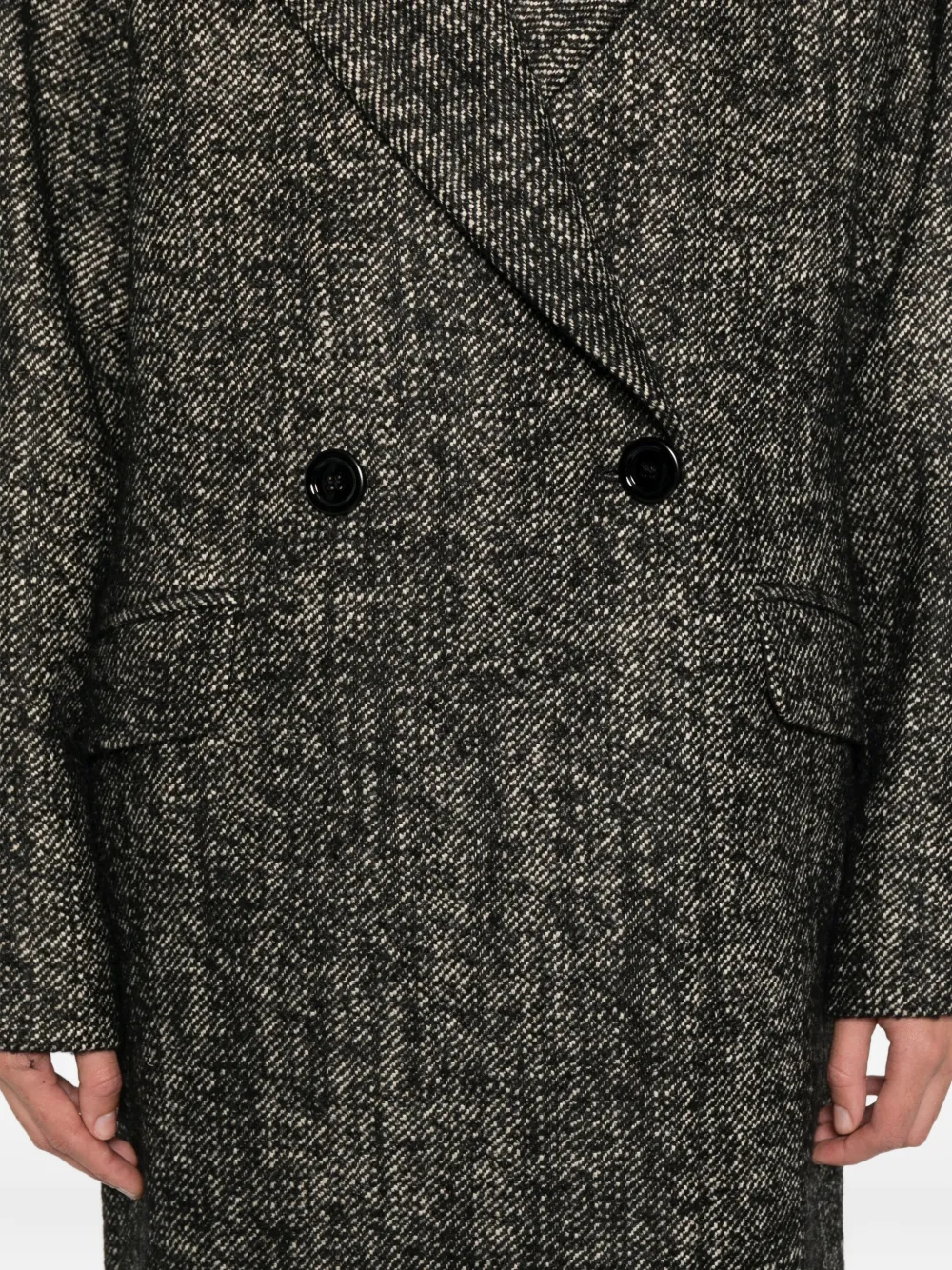 Tagliatore Jas met dubbele rij knopen Zwart