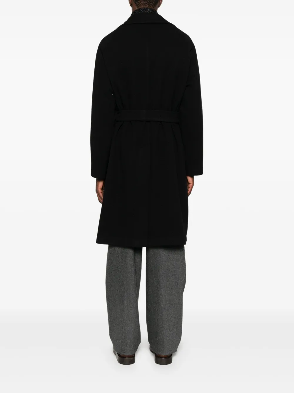 Tagliatore Wollen jas met dubbele rij knopen Zwart