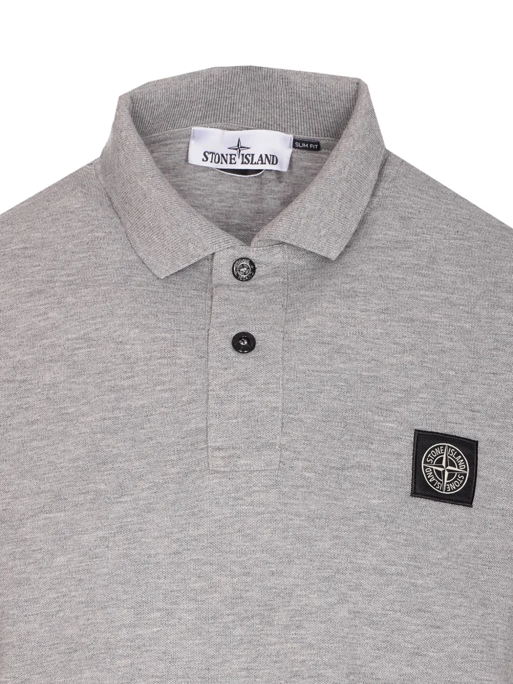 Stone Island Poloshirt met logopatch Grijs