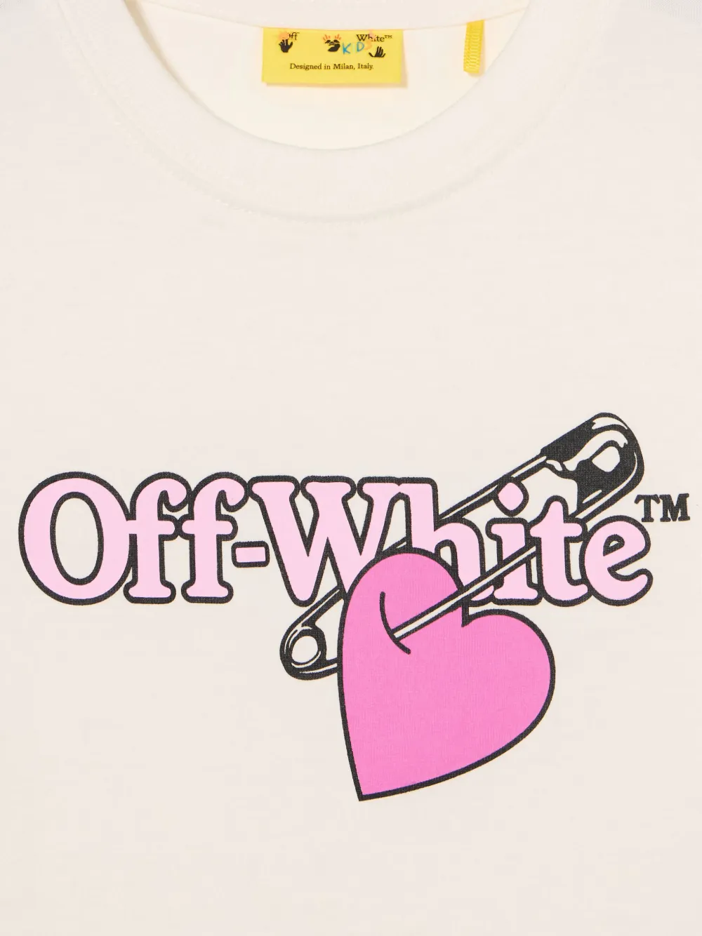 Off-White Kids T-shirt met logo Wit