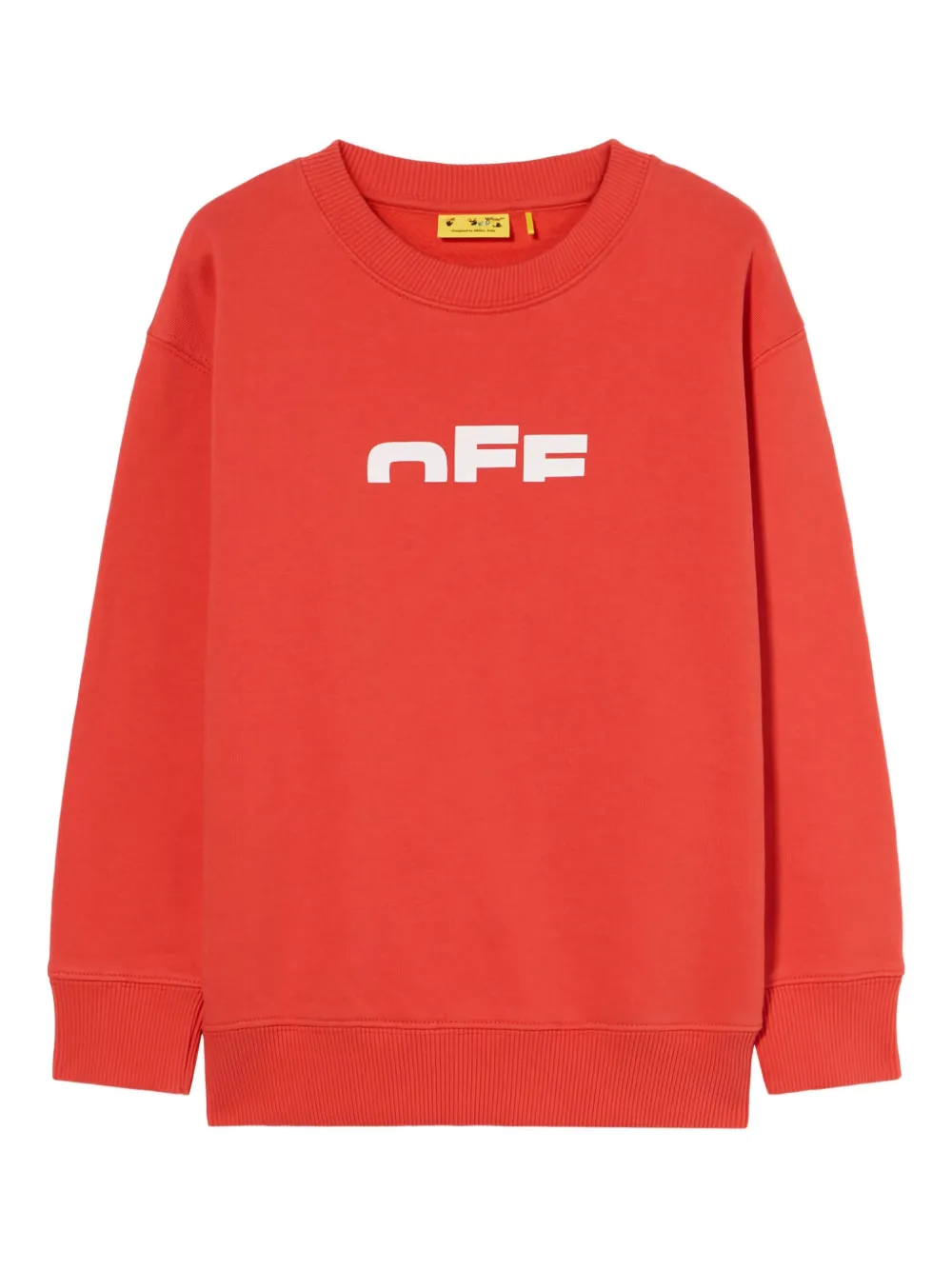 Off-White Kids logo crew-neck sweatshirt - Rosso
