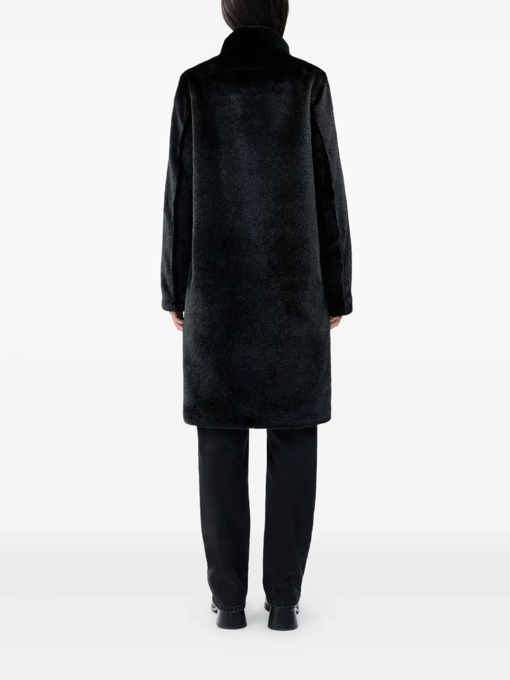 Unreal Fur Raven jas met trechterhals Zwart