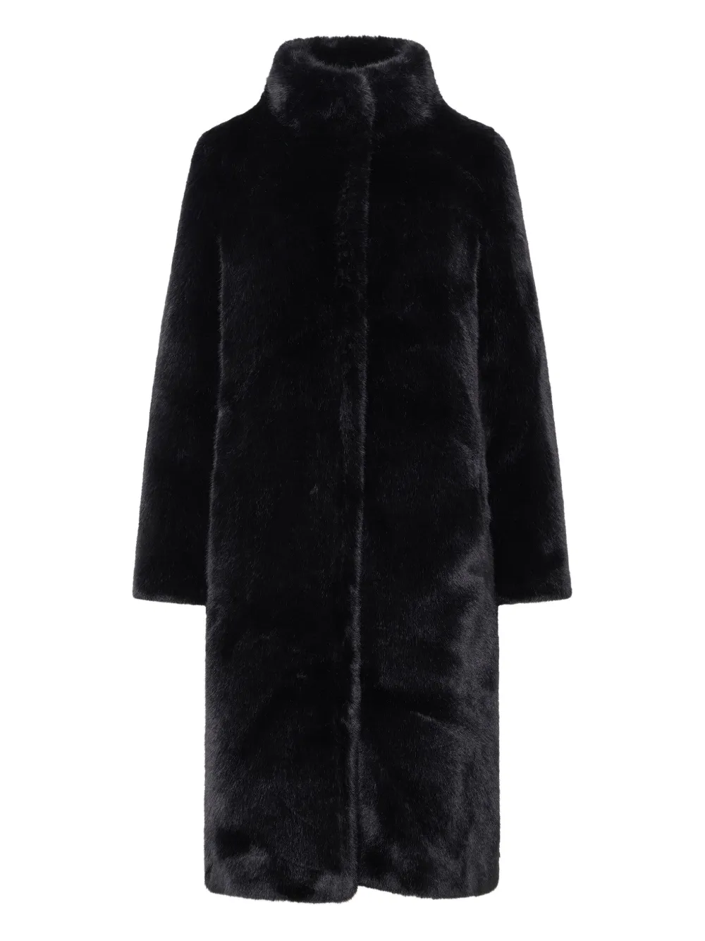 Unreal Fur Raven jas met trechterhals Zwart