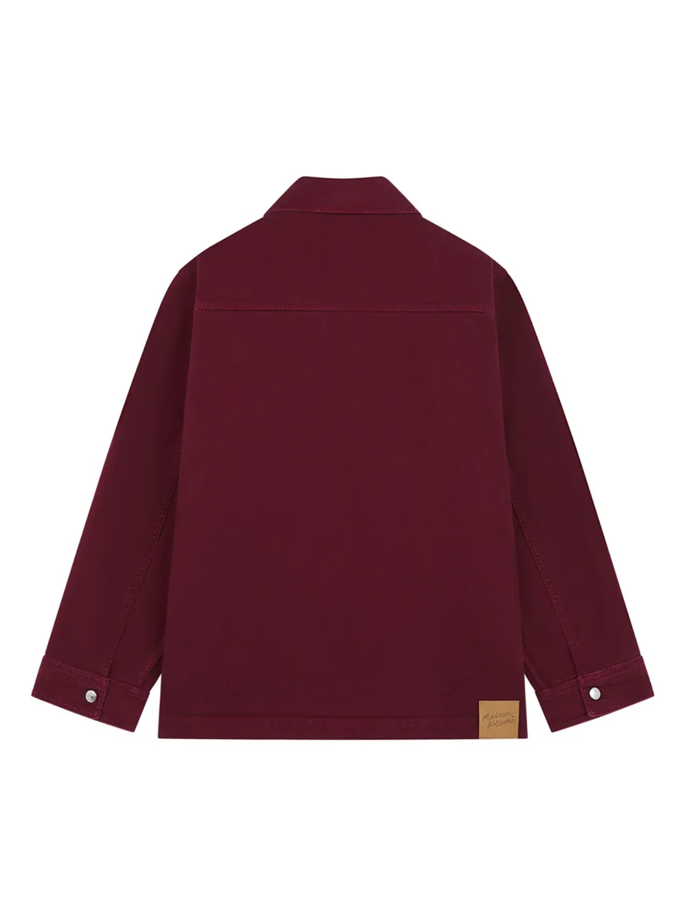 Maison Kitsuné Pockets Cotton Shirt Jacket In Red