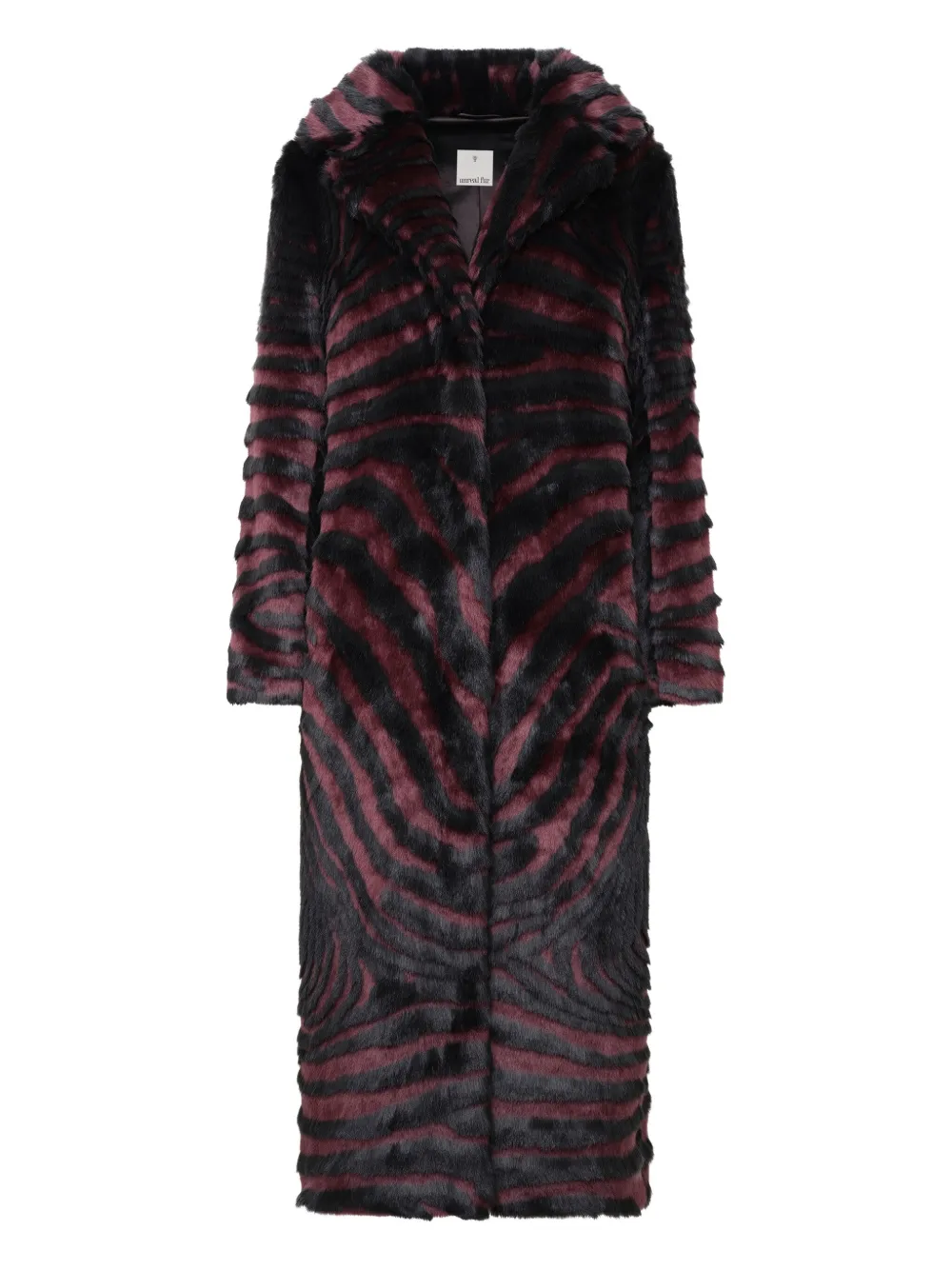 Unreal Fur 곤조 스트라이프 코트 | 블랙 | Image 1