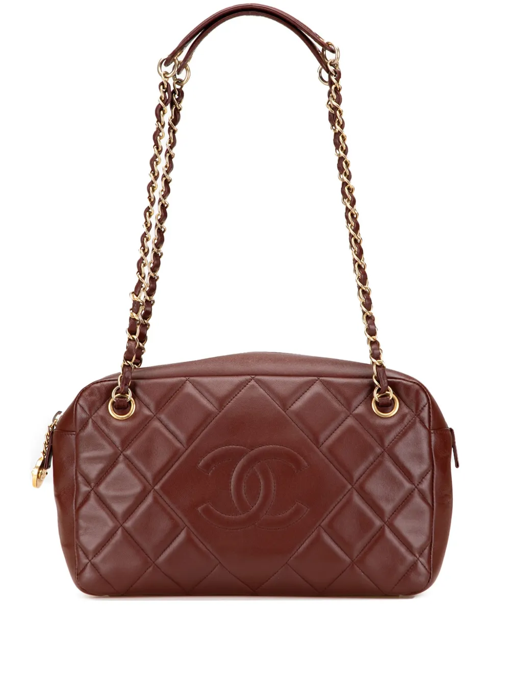 CHANEL Pre-Owned 2013-2014 CC Quilted Lambskin Diamond shoulder bag - CHANEL Pre-Owned 2013-2014 CC Quilted Lambskin Diamond shoulder bag -