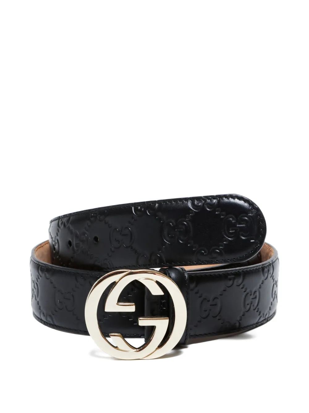 Gucci Pre-Owned 2020s GG Shima Interlocking G belt | Black | Image 1