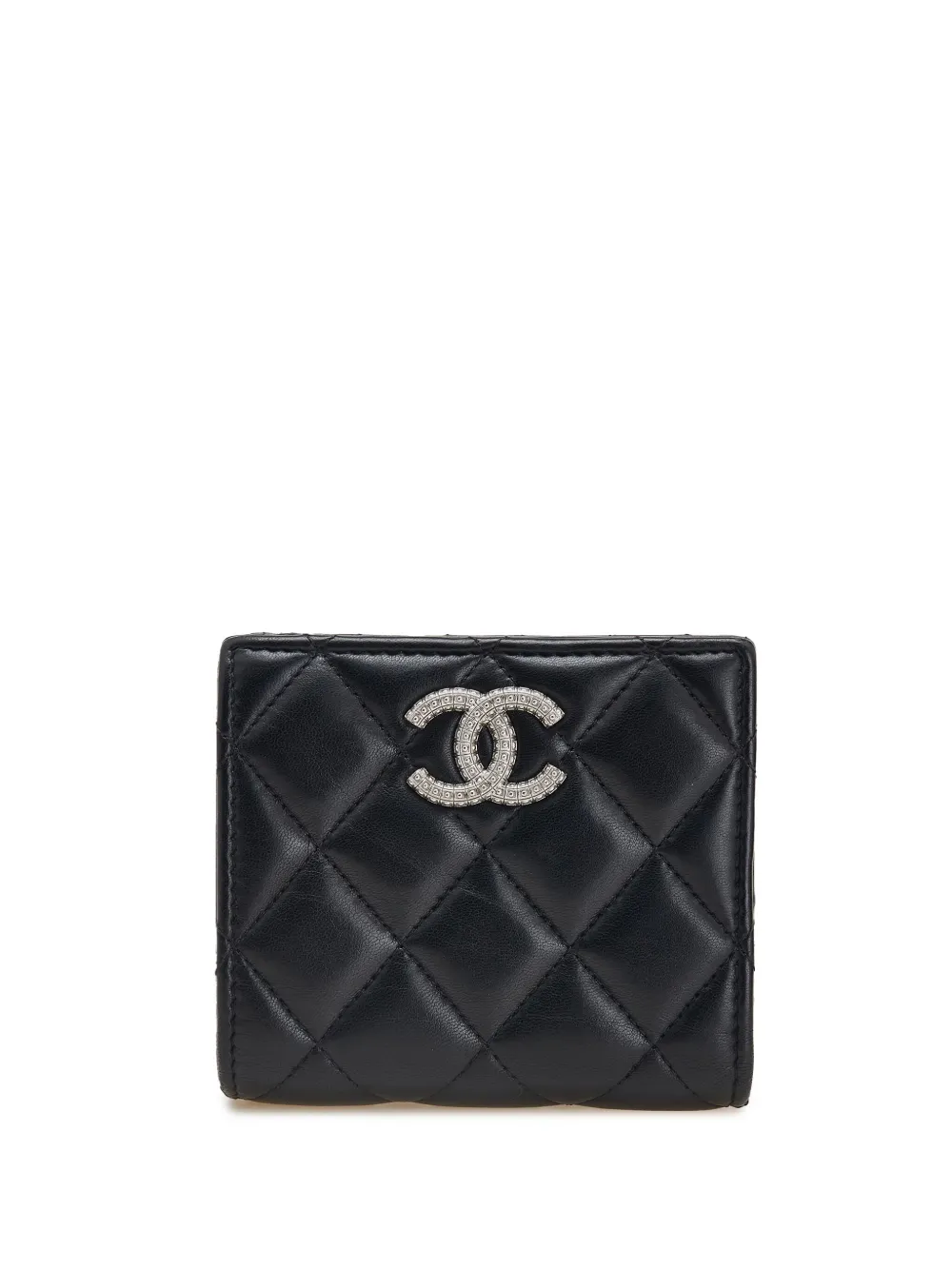 CHANEL Pre-Owned 2021-2025 CC Quilted Lambskin Compact Bifold Wallet CHANEL Pre-Owned 2021-2025 CC Quilted Lambskin Compact Bifold Wallet