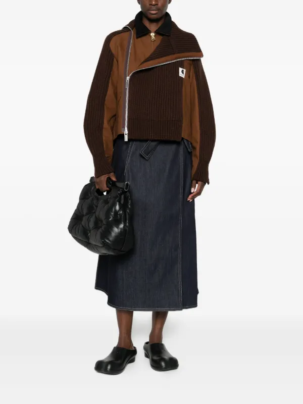 Sacai x Carhartt Layered Jacket | Brown | FARFETCH