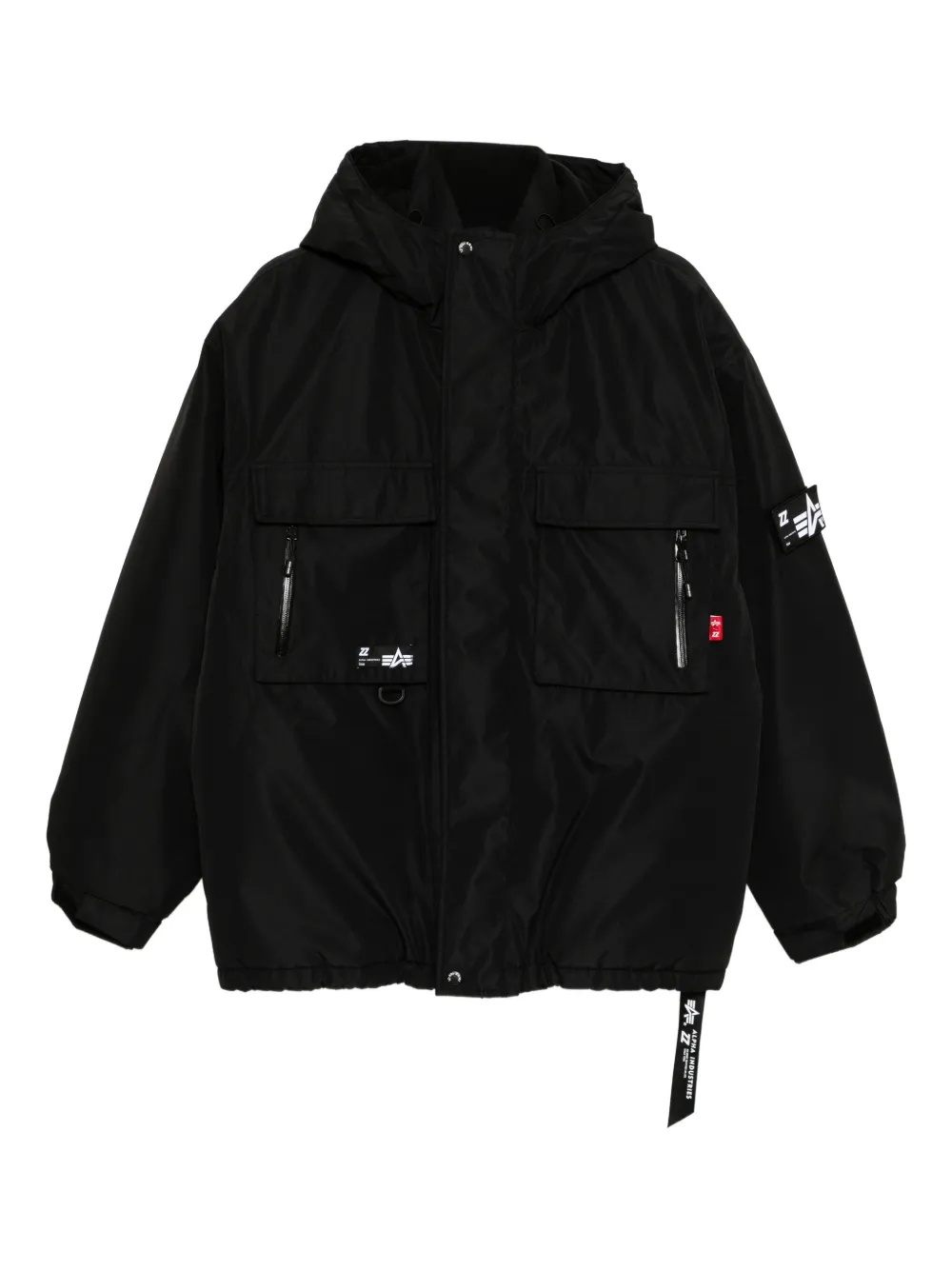 izzue hooded padded jacket | Black | Image 1