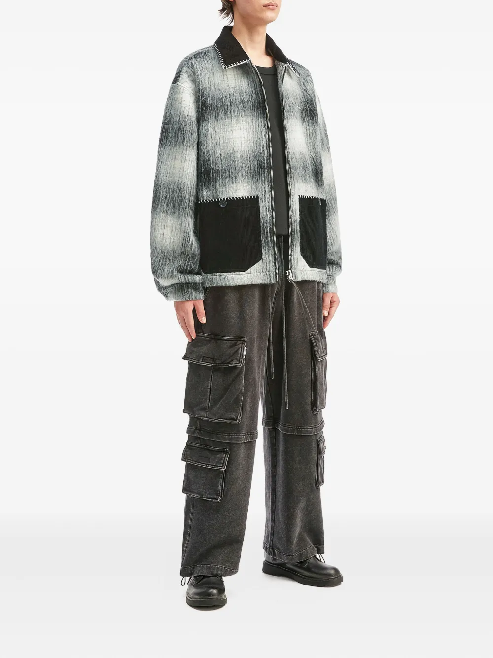 Musium Div. check corduroy-pocket jacket | Shirt Jackets | Image 2