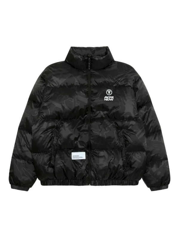 AAPE BY *A BATHING APE® Logo Puffer Jacket | Black | FARFETCH