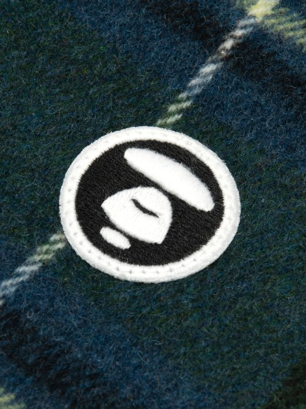 AAPE BY *A BATHING APE Geruit jack met applicatie Blauw