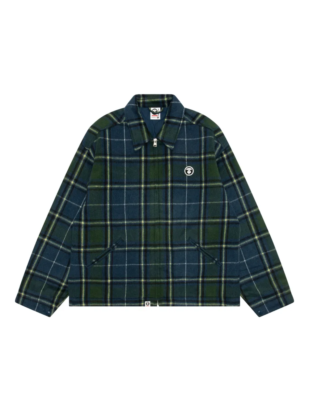AAPE BY *A BATHING APE® check appliqué jacket | Blue | Image 1