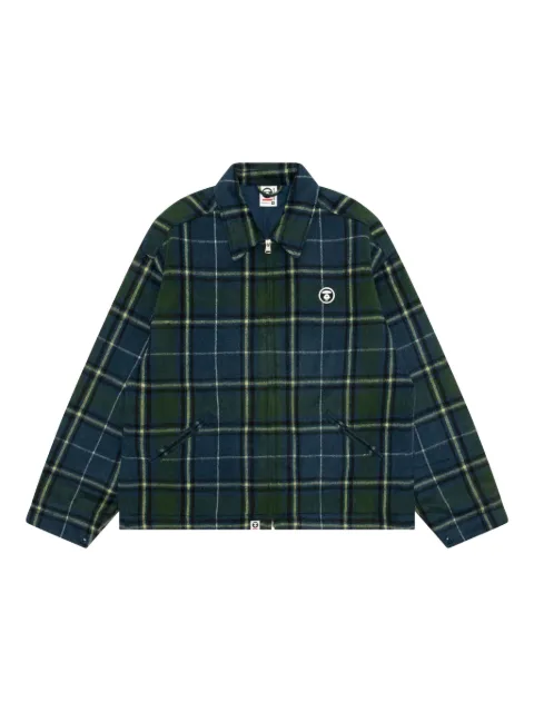 AAPE BY *A BATHING APE® chamarra con aplique de cuadros