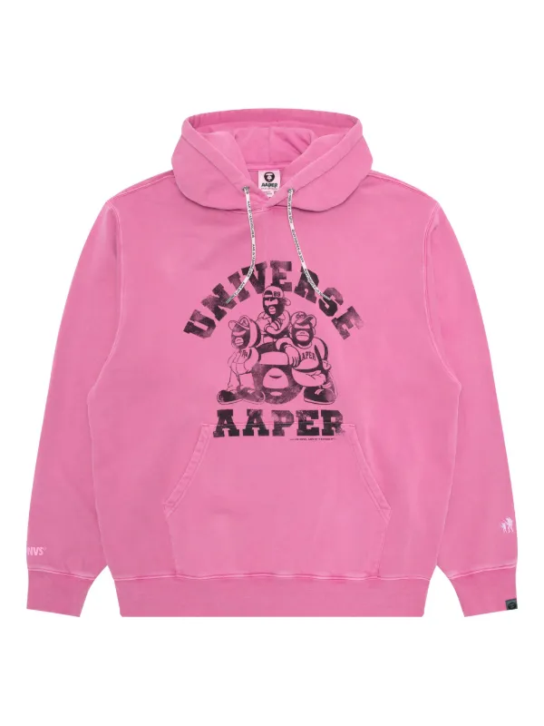 AAPE BY *A BATHING APE® ニット パーカー | ピンク | FARFETCH JP