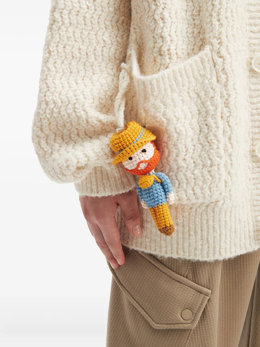 Musium Div. Vest met zak en knoop Wit