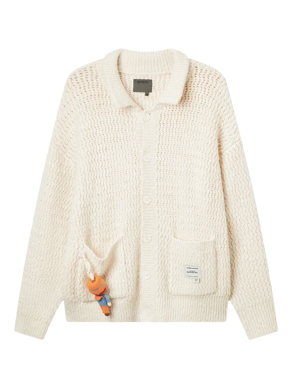 Musium Div. pockets buttoned cardigan | White | Image 1