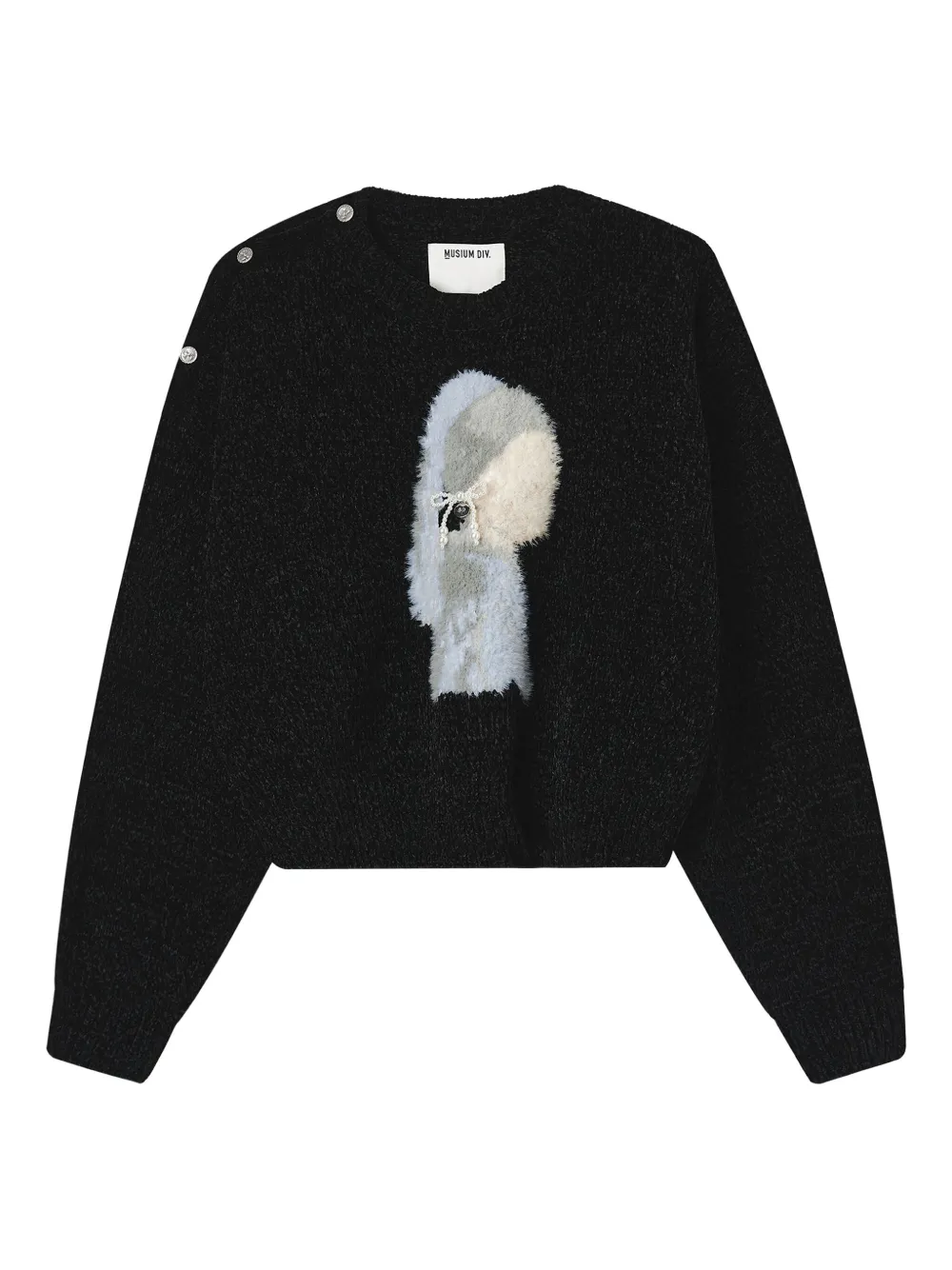 Musium Div. appliqué button sweater | Grey | Image 1