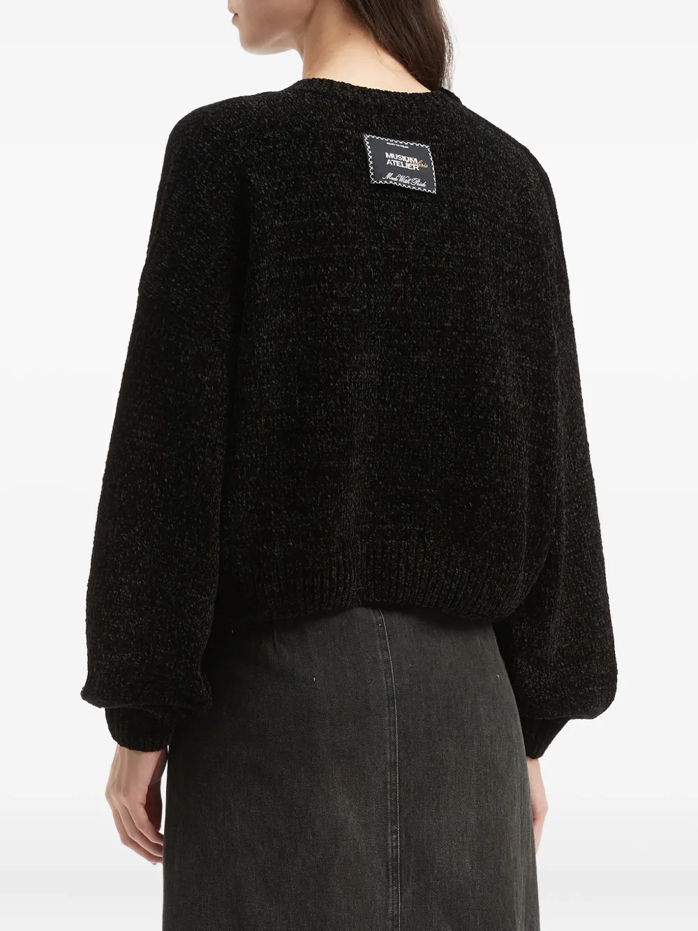 Musium Div. Appliqué Button Sweater In Gray