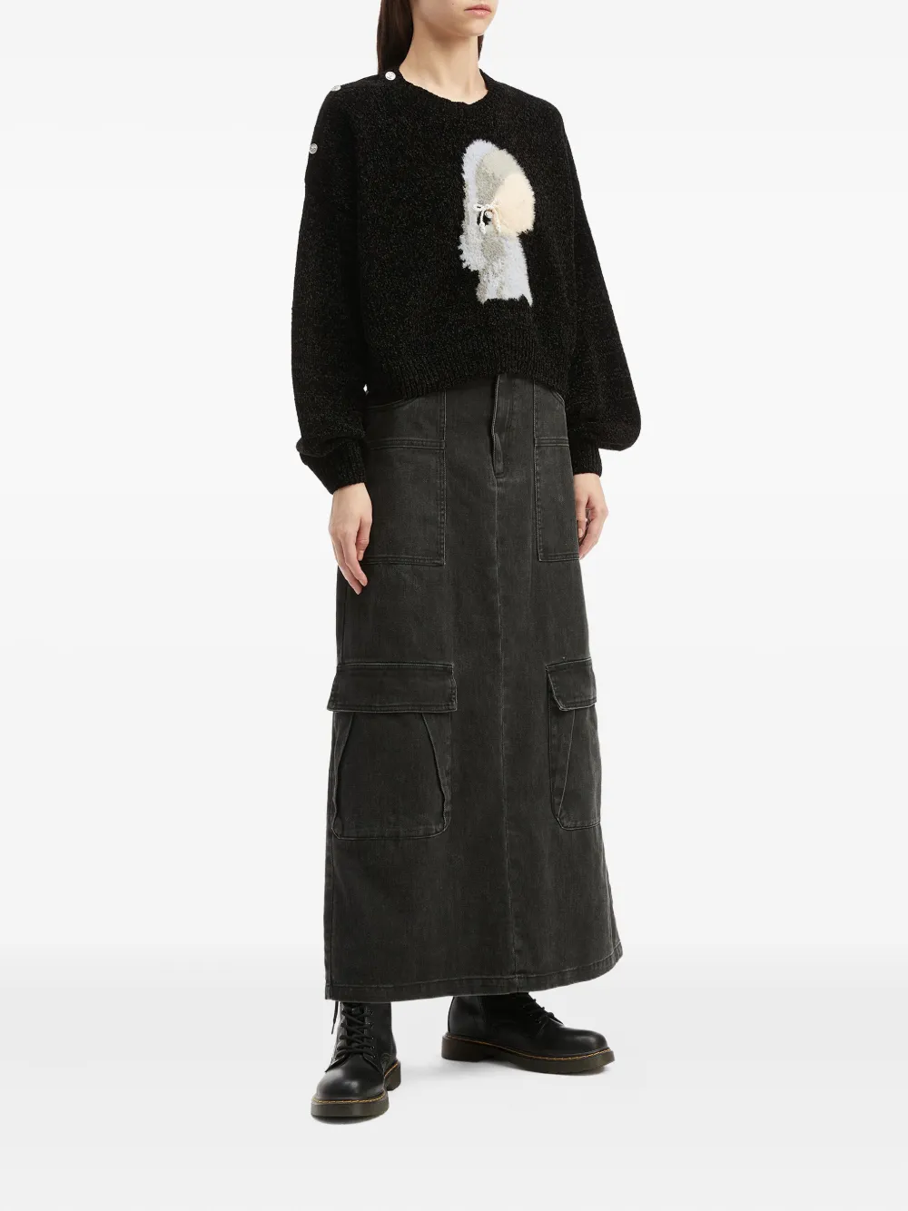 Musium Div. appliqué button sweater | Knitted Sweaters | Image 2