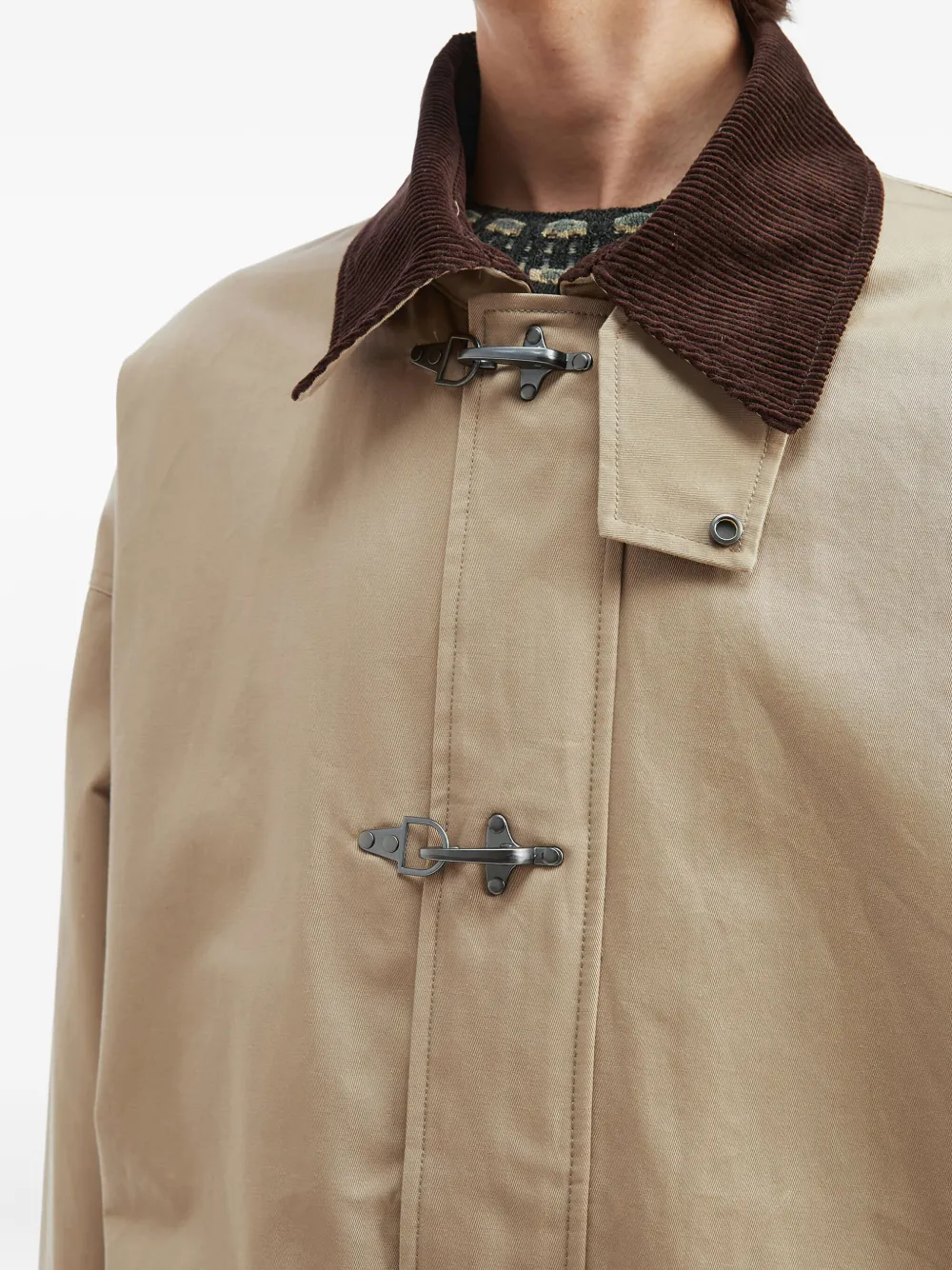 Aftermaths Corduroy-collar Pocket Jacket In Gold