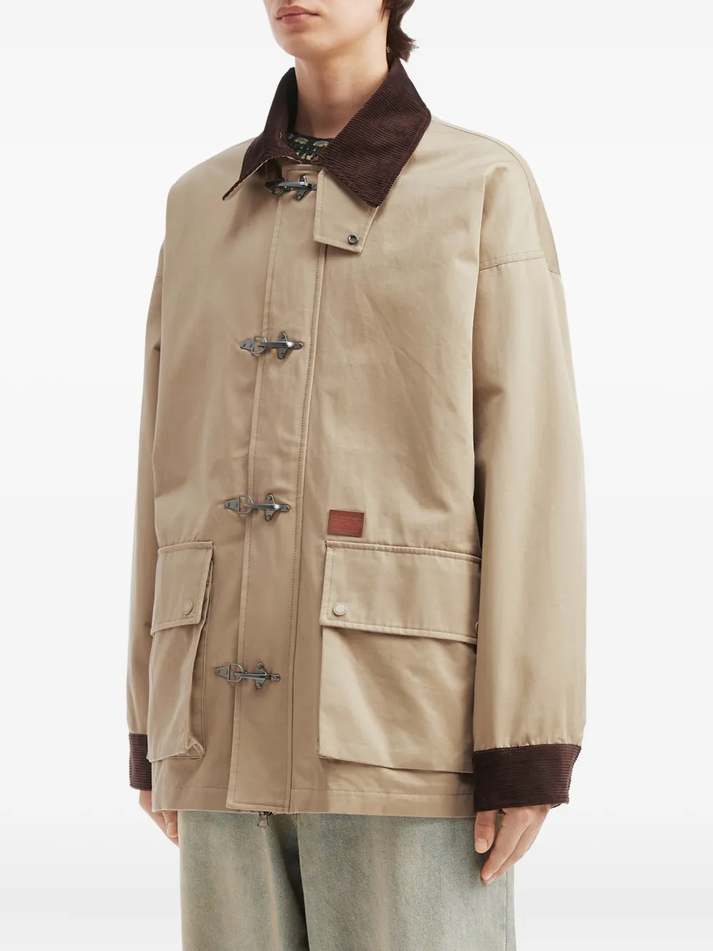 Aftermaths Corduroy-collar Pocket Jacket In Gold